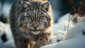 ai generado majestuoso Tigre curioso, belleza en naturaleza desierto generado por ai foto