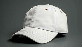 AI generated Fashion cap design on gray background, modern and clean generated by AI photo