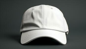 AI generated Modern baseball cap design on gray background generated by AI photo