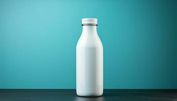 AI generated Freshness in a glass, healthy milk for drinking generated by AI photo