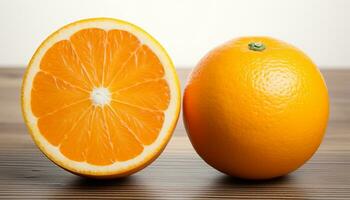 AI generated Freshness and vibrancy of orange citrus fruit generated by AI photo