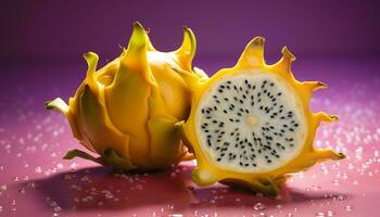 AI generated Freshness and sweetness in a vibrant tropical fruit generated by AI photo