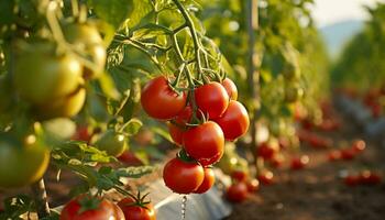 ai generado Fresco orgánico Tomates, naturaleza sano gastrónomo ensalada generado por ai foto