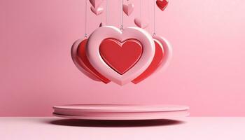 AI generated Romantic heart symbolizes love and celebration generated by AI photo