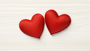 AI generated Love and romance symbolized by heart shaped wood generated by AI photo