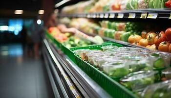 AI generated Freshness and variety in a healthy food store generated by AI photo
