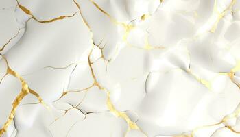 AI generated Abstract leaf pattern on bright yellow backdrop generated by AI photo