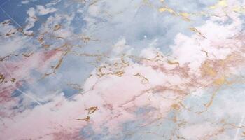 AI generated Abstract blue sky, clouds create vibrant nature generated by AI photo