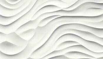 AI generated Abstract wave pattern on clean white background generated by AI photo