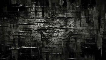 AI generated Dirty, old, abstract, damaged, backgrounds, dark, black and white, grunge generated by AI photo