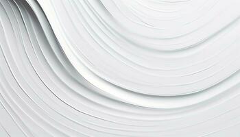AI generated Abstract wave pattern on white backdrop, modern design generated by AI photo