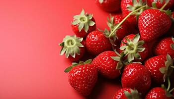 AI generated Freshness and sweetness in a bowl of berries generated by AI photo