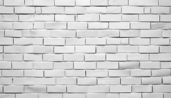 AI generated White brick wall in modern building facade generated by AI photo