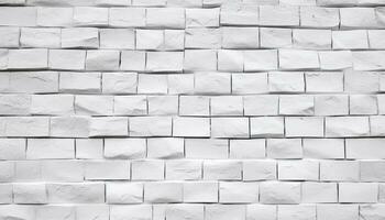 AI generated Abstract brick pattern on white wall, modern design generated by AI photo