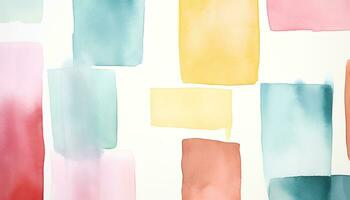 AI generated Abstract watercolor painting with vibrant colors and shapes generated by AI photo