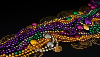 AI generated Vibrant colored necklace shines with elegance and beauty generated by AI photo