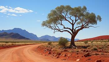 AI generated Travel through Africa remote wilderness, a journey of solitude generated by AI photo