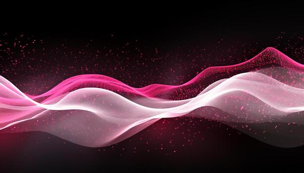 AI generated Abstract wave pattern design in glowing multi colored generated by AI photo