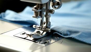 AI generated Textile industry, sewing machine, tailor, garment, workshop, factory generated by AI photo
