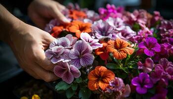 ai generado frescura y belleza en naturaleza vibrante floral arreglo generado por ai foto