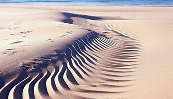 ai generado belleza en naturaleza, arena duna patrón, árido clima generado por ai foto