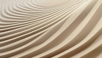 AI generated Abstract wave pattern in sand, smooth and clean generated by AI photo