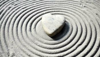 ai generado tranquilo armonía en japonés rock jardín, simbolizando amor generado por ai foto