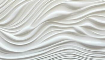 AI generated Abstract wave pattern on smooth cream silk backdrop generated by AI photo