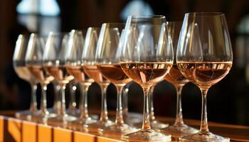 ai generado lujo vino vaso refleja elegancia a celebracion evento generado por ai foto