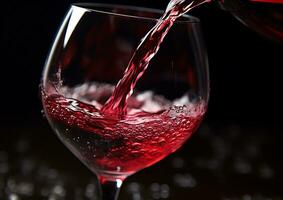 ai generado torrencial rojo vino dentro un cristal Copa de vino generado por ai foto