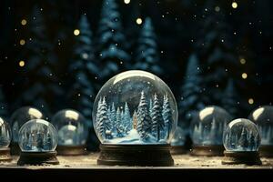 AI generated Snow Globes - Generative AI photo