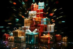 ai generado Navidad regalos - generativo ai foto