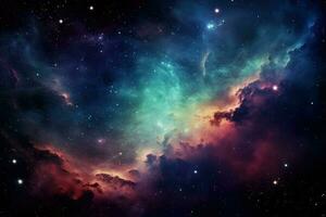 AI generated Universe galaxy wallpaper star particle motion on black background, starlight nebula in galaxy at universe Space background, Ai generated photo
