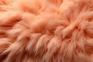 AI generated abstract background texture of fluffy delicate peach fur photo