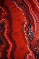 AI generated vertical close up abstract background gem malachite texture bright red colors photo