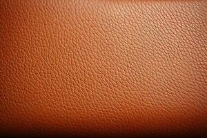 AI generated abstract brown orange genuine leather texture, grunge background photo