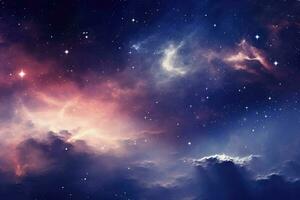 AI generated Universe galaxy wallpaper star particle motion on black background, starlight nebula in galaxy at universe Space background, Ai generated photo