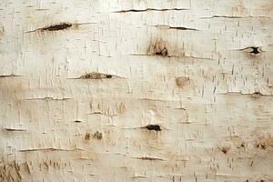 AI generated closeup natural background texture of birch bark with stripes photo