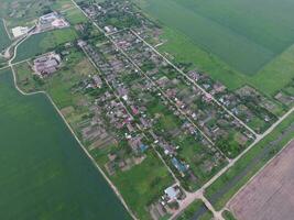 Top view of the town village Elitnyy photo