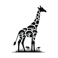 Giraffe silhouette vector illustration