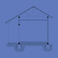 House cross section, view on inside room. Vector EPS10.