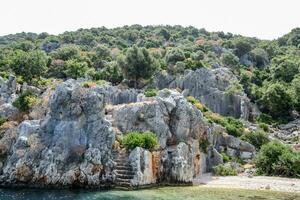 el restos de el ciudad de mira, kekova foto