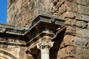 Element columns of ancient structures. photo