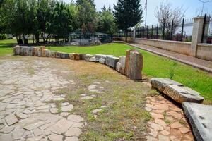 Vintage stones with patterns. photo