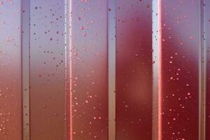metal profile. Diagonal pattern of metal profile. Fences from the galvanized iron painted by a polymeric covering. photo