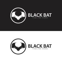 Halloween bat logo bat night animal design vector illustration template