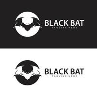 Halloween bat logo bat night animal design vector illustration template