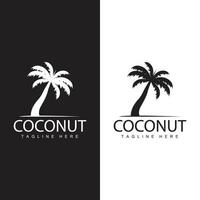 Coco árbol logo diseño verano playa planta palma árbol ilustración modelo vector