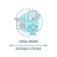 2D editable blue legal issues icon, simple isolated monochromatic vector, medical tourism thin line illustration. vector