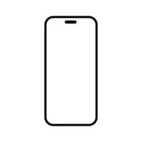 Smartphone or Mobile phone with blank screen Vector Design Template